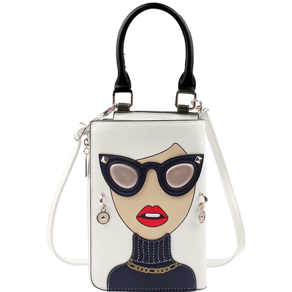 WHITE PERSONALITY CROSSBODY & SATCHEL BAG - Picture 2 of 8